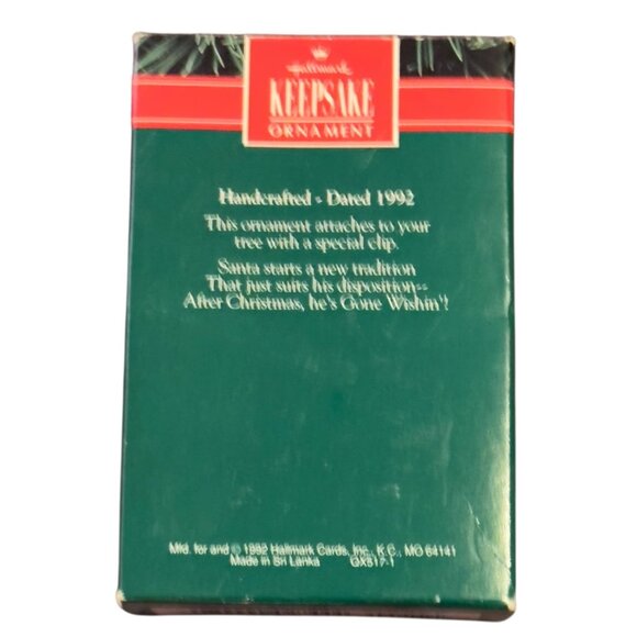 Hallmark 1992 Keepsake Ornament Santa Gone Wishin Fishing Boat Clip-On - Picture 2 of 6